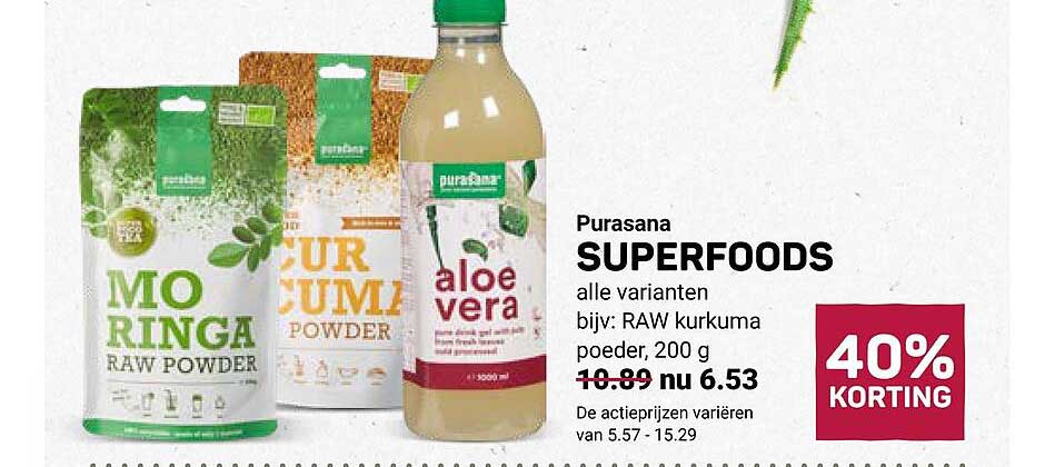 Purasana SUPERFOODS 40% KORTING