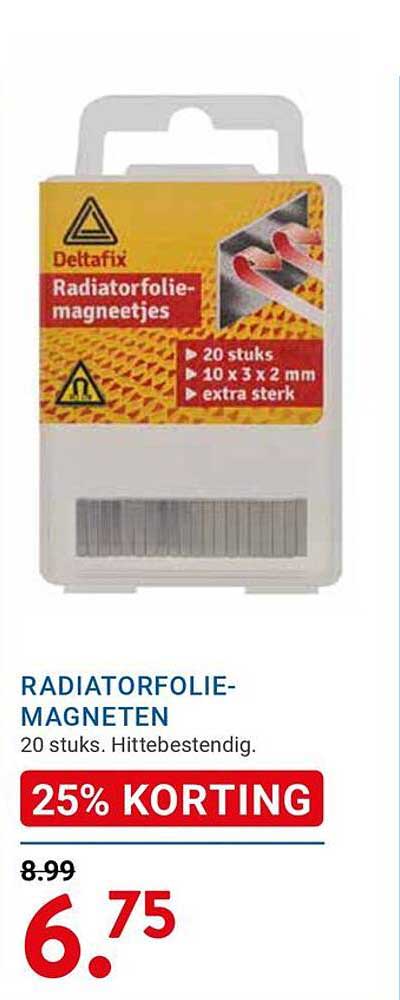 RADIATORFOLIE-MAGNETEN 25% KORTING