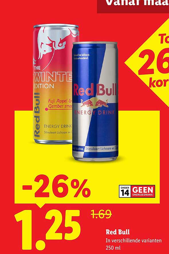 Red Bull In verschillende varianten 250 ml -26%