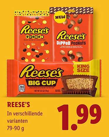 REESE’S In verschillende varianten 79-90 g