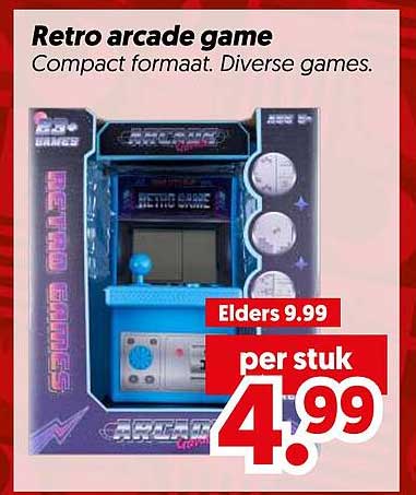 Retro arcade game Compact formaat. Diverse games.