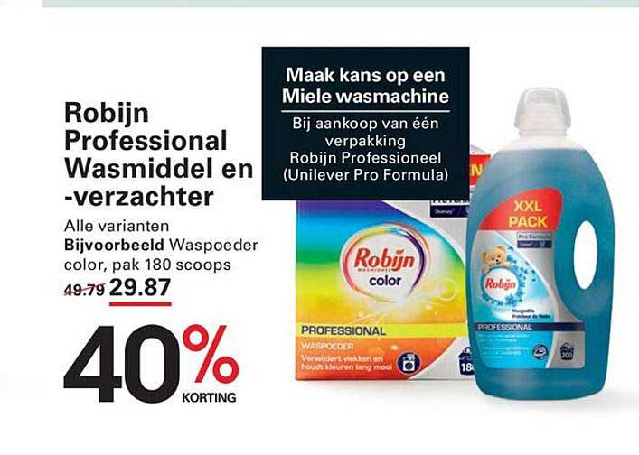 Robijn Professional Wasmiddel en -verzachter