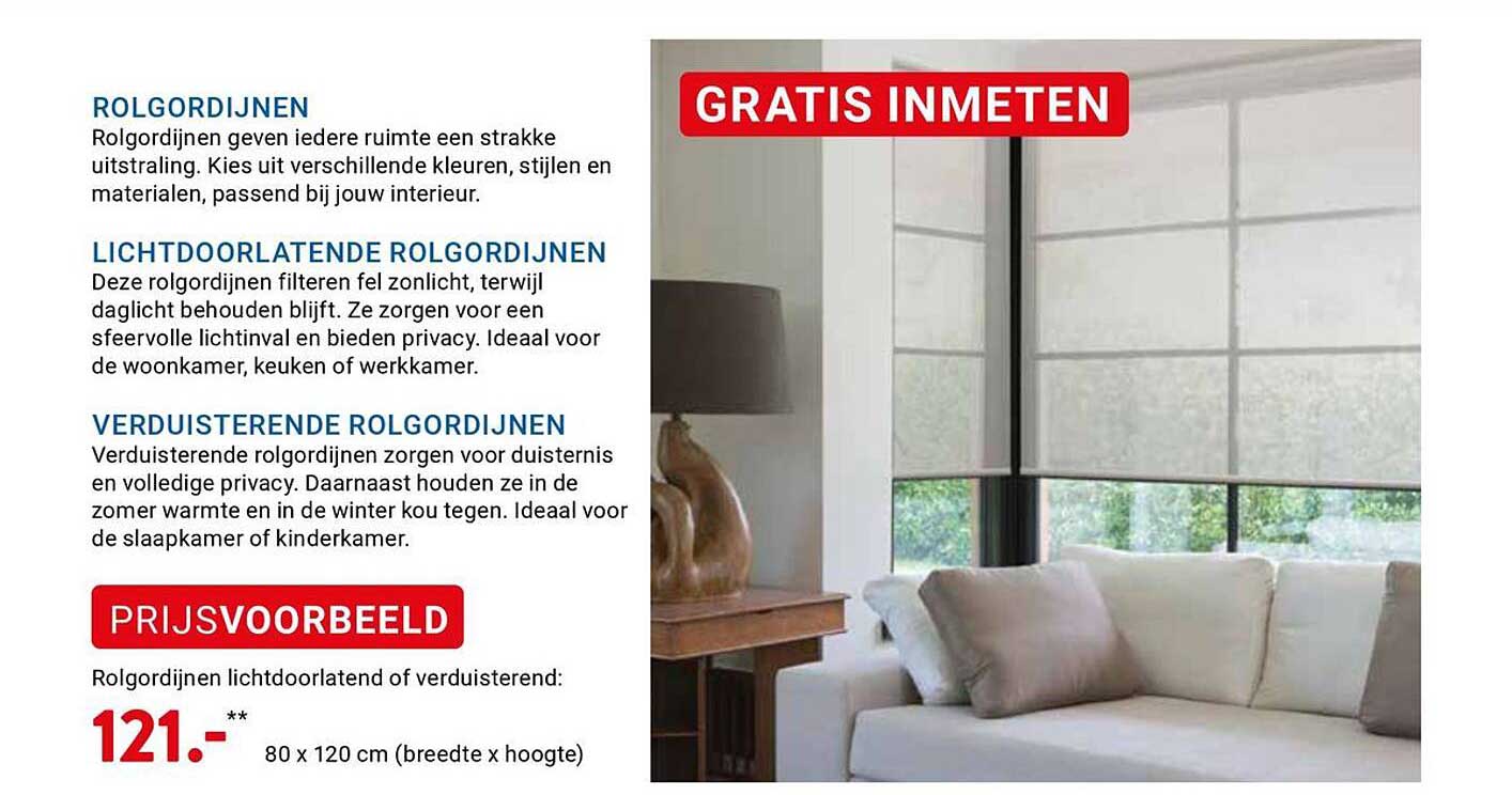 ROLGORDIJNEN GRATIS INMETEN