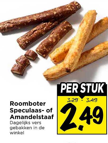 Roomboter Speculaas- of Amandelstaaf