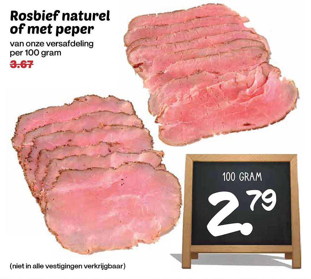 Rosbief naturel of met peper