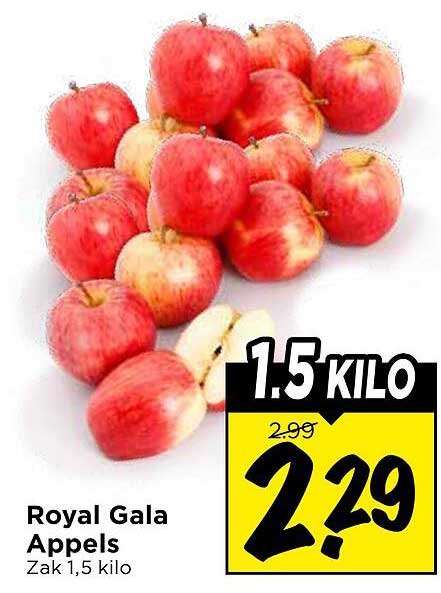 Royal Gala Appels Zak 1,5 kilo