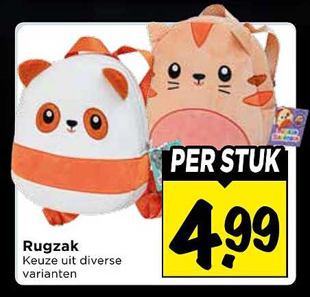 Rugzak Keuze uit diverse varianten PER STUK