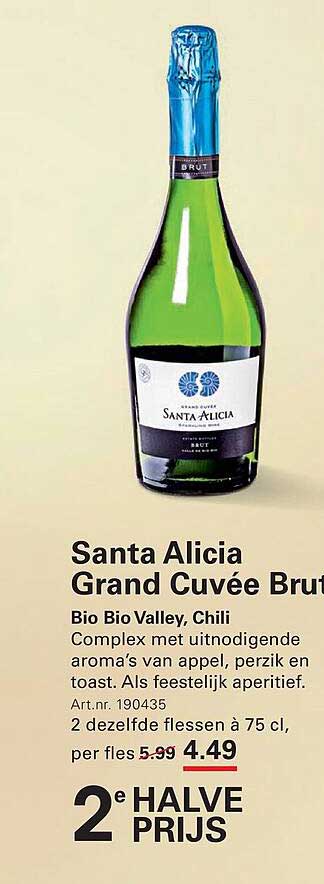 Santa Alicia Grand Cuvée Brut 2e halve prijs