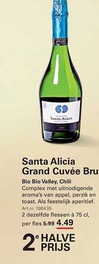 Santa Alicia Grand Cuvée Brut 2e halve prijs