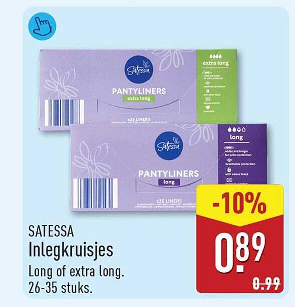 SATESSA Inlegkruisjes Long of extra long. 26-35 stuks.