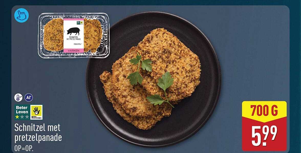 Schnitzel met pretzelpanade