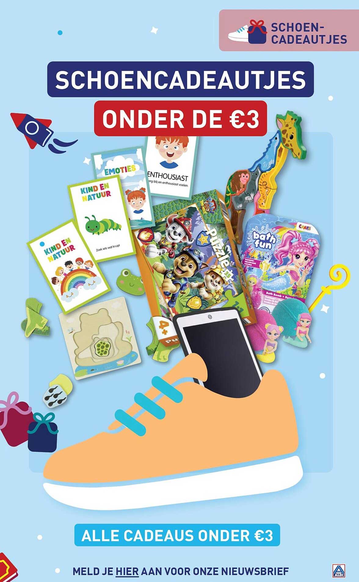 Schoencadeautjes onder de €3