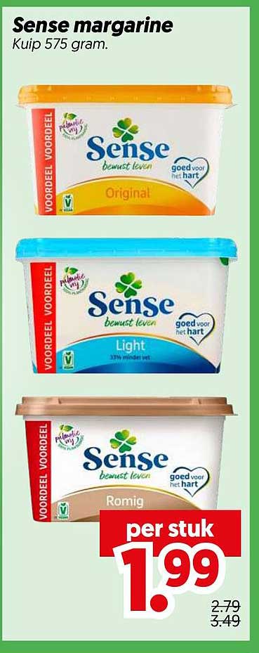 Sense margarine Kuip 575 gram per stuk