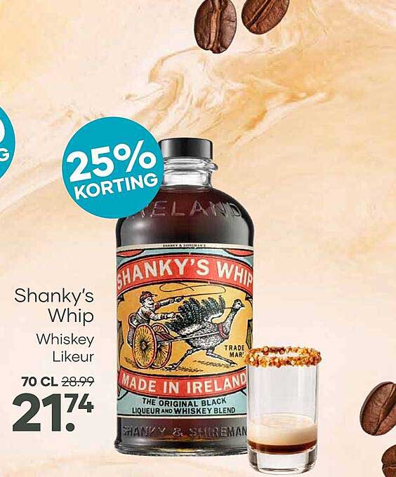 Shanky's Whip Whiskey Liqueur 25% KORTING
