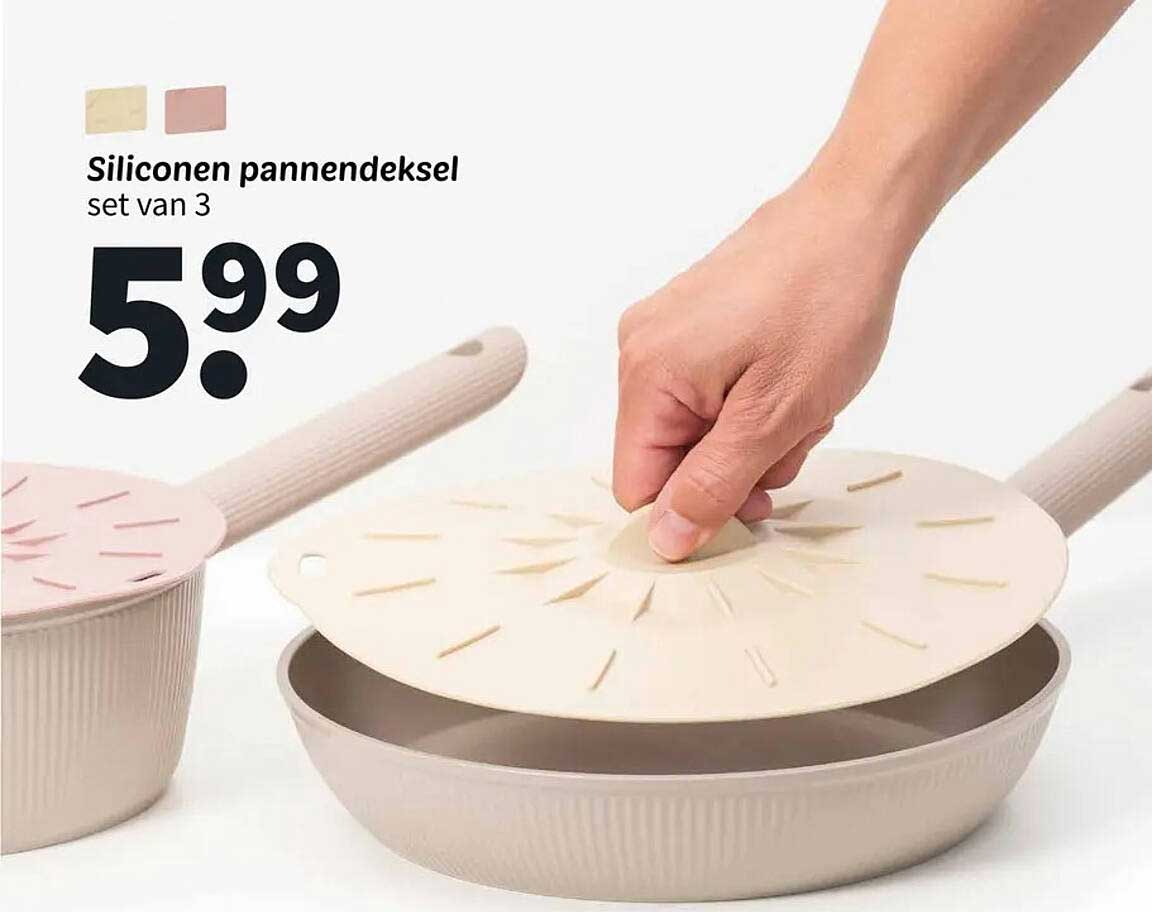 Siliconen pannendeksel set van 3