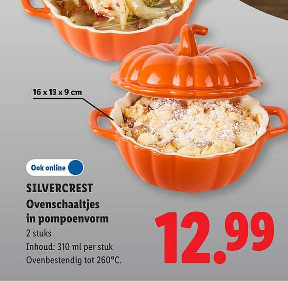 SILVERCREST Ovenschaaltjes in pompoenvorm