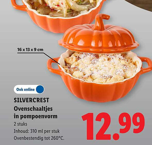 SILVERCREST Ovenschoteltjes in pompoenvorm