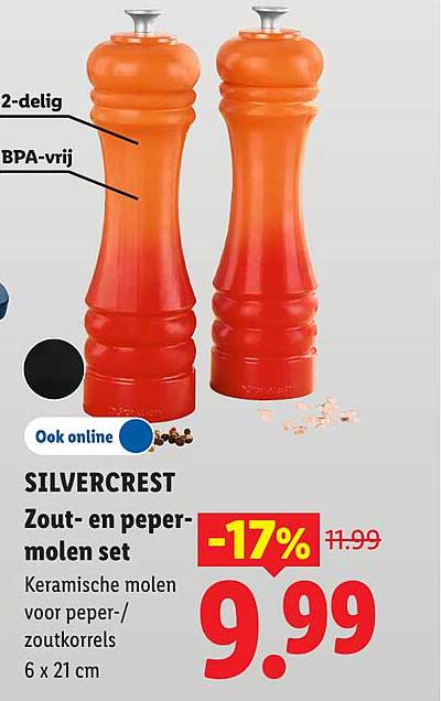 SILVERCREST Zout- en pepermolen set
