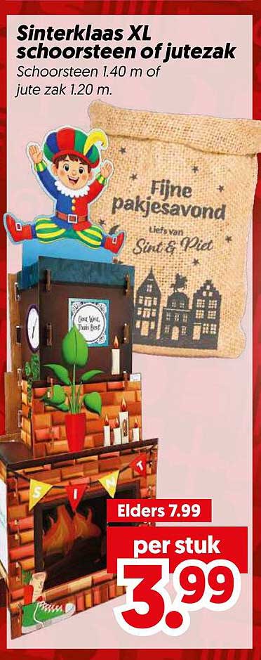 Sinterklaas XL schoorsteen of jutezak