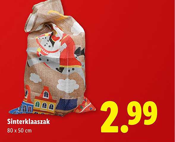 Sinterklaaszak 80 x 50 cm