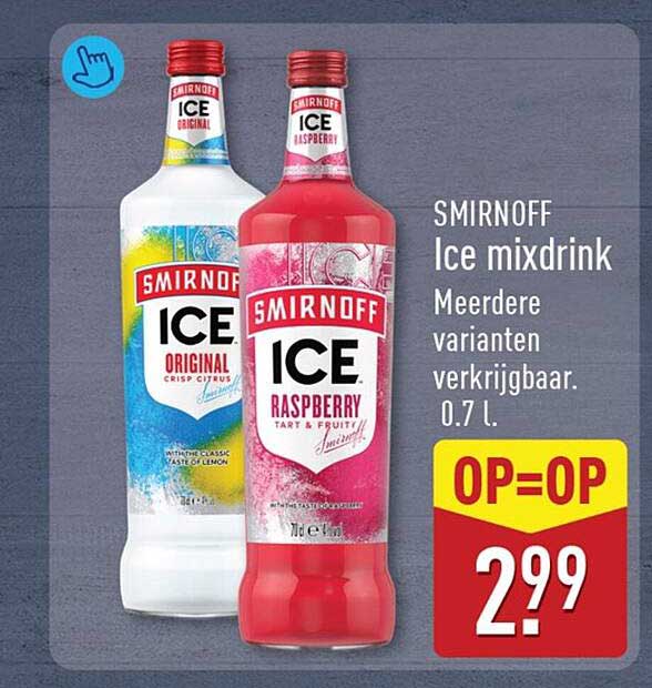 SMIRNOFF Ice mixdrink Meerdere varianten verkrijgbaar. 0.7 l. OP=OP
