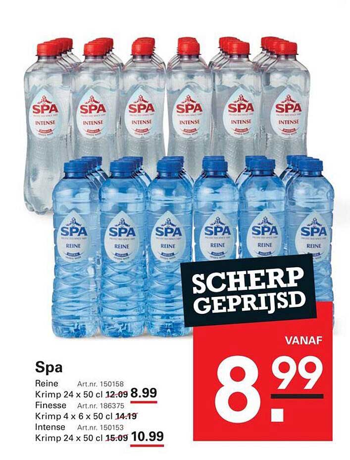 Spa Reine - Krimp 24 x 50 cl 12.09 8.99