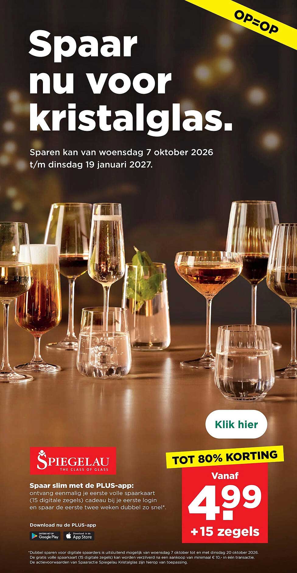 Spaar nu voor kristalglas.