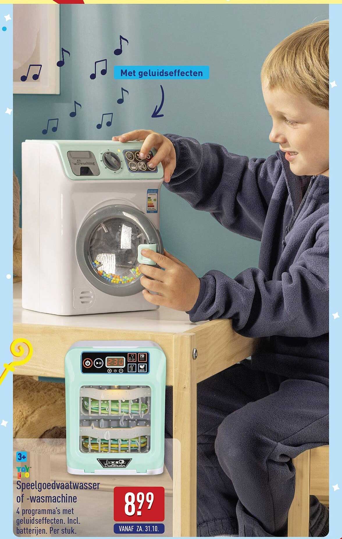Speelgoedvaatwasser of -wasmachine