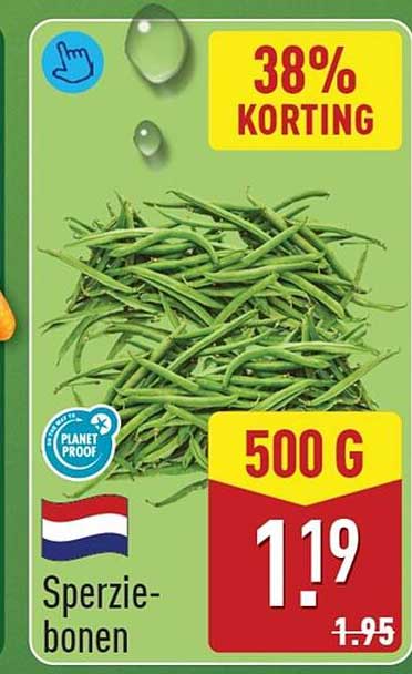 Sperziebonen 38% KORTING