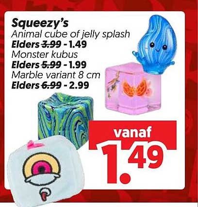 Squeezy’s Animal cube of jelly splash