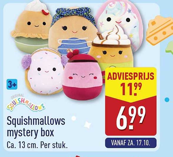 Squishmallows mystery box Ca. 13 cm. Per stuk.