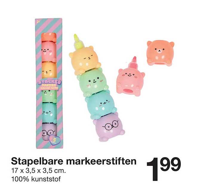 Stapelbare markeerstiften