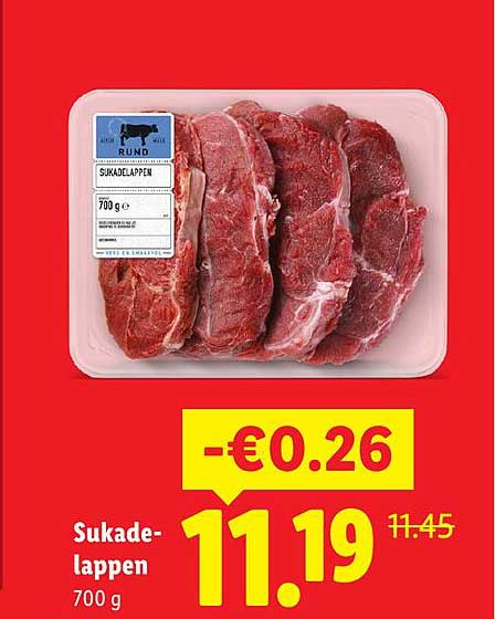 Sukadelappen 700 g