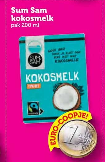 Sum Sam kokosmelk pak 200 ml EURO-COOPJE!
