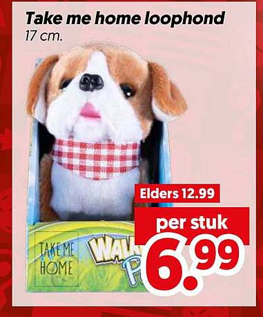 Take me home loophond 17 cm.