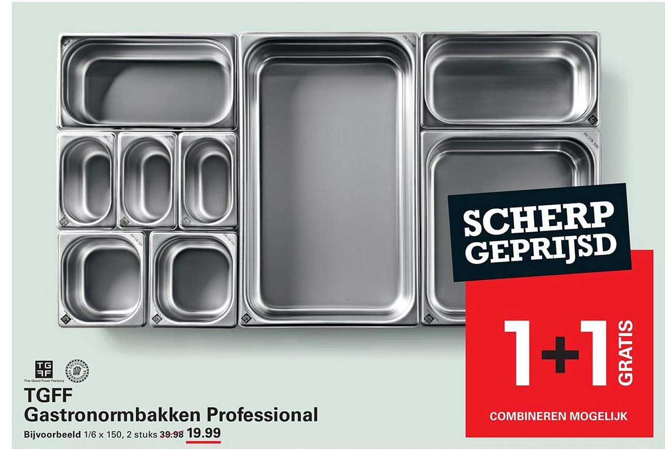 TGFF Gastronormbakken Professional 1+1 gratis