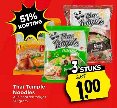 Thai Temple Noodles 3 STUKS