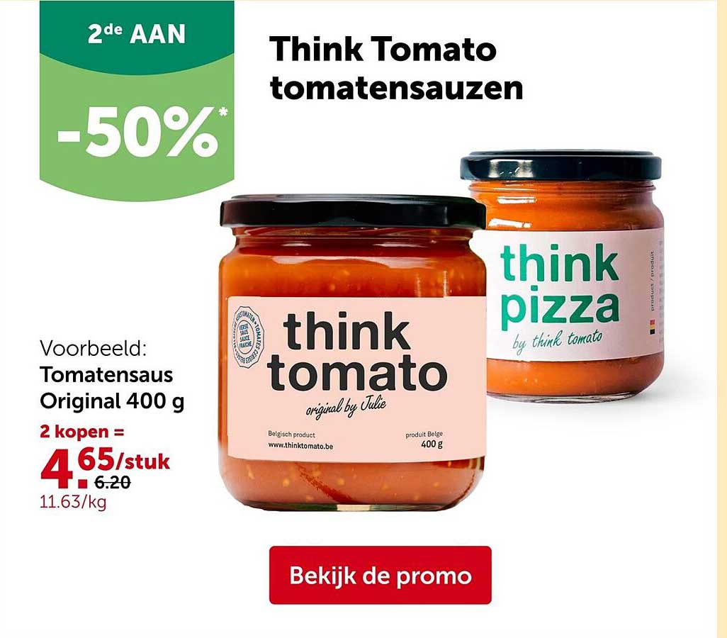 Think Tomato tomatensauzen 2e AAN -50%