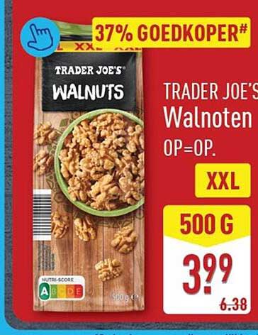 TRADER JOE'S Walnoten OP=OP. XXL 500 G 37% GOEDKOPER#