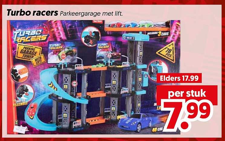 Turbo racers Parkeergarage met lift.