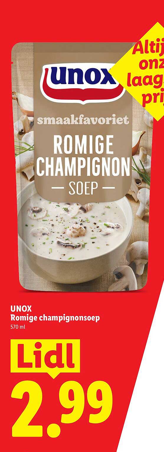 UNOX Romige champignonsoep