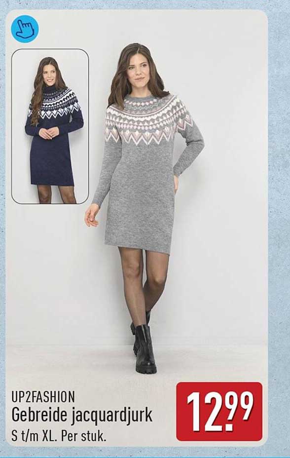 UP2FASHION Gebreide jacquardjurk
