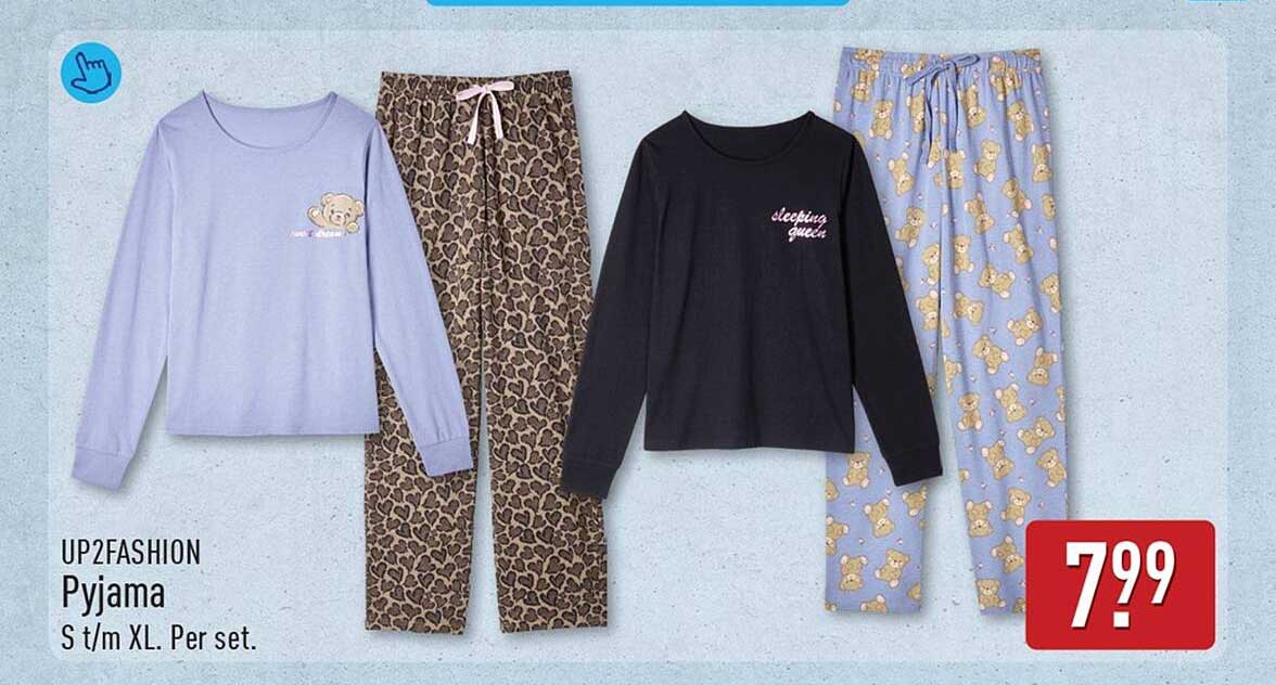 UP2FASHION Pyjama S t/m XL. Per set.