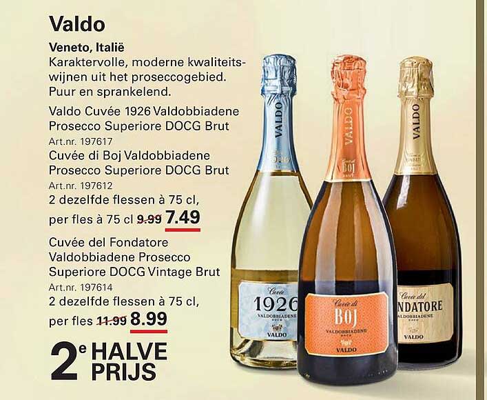 Valdo Cuvée 1926 Valdobbiadene Prosecco Superiore DOCG Brut 2e halve prijs