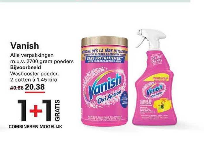 Vanish 1+1 GRATIS