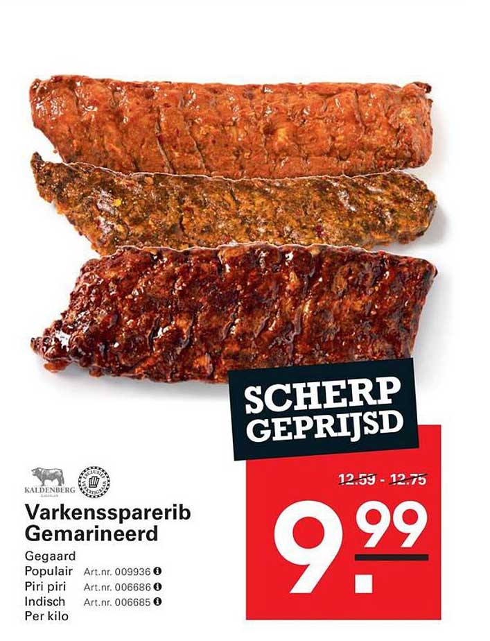 Varkenssparerib Gemarineerd