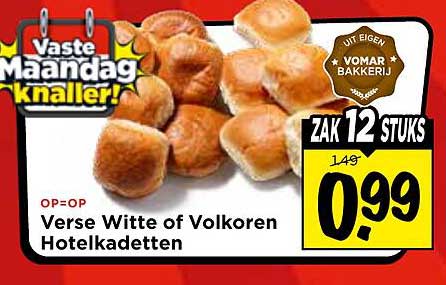 Verse Witte of Volkoren Hotelkadetten