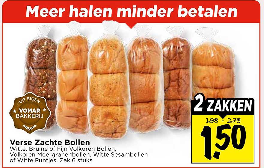 Verse Zachte Bollen 2 zakken