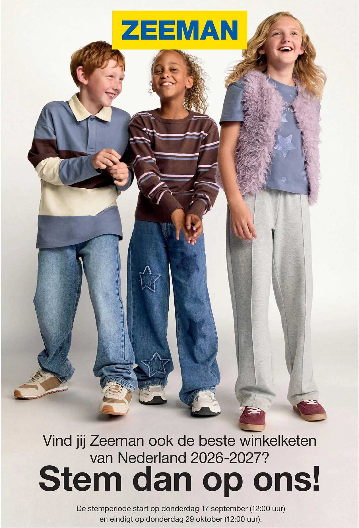 Vind jij Zeeman ook de beste winkelketen van Nederland 2026-2027? Stem dan op ons!