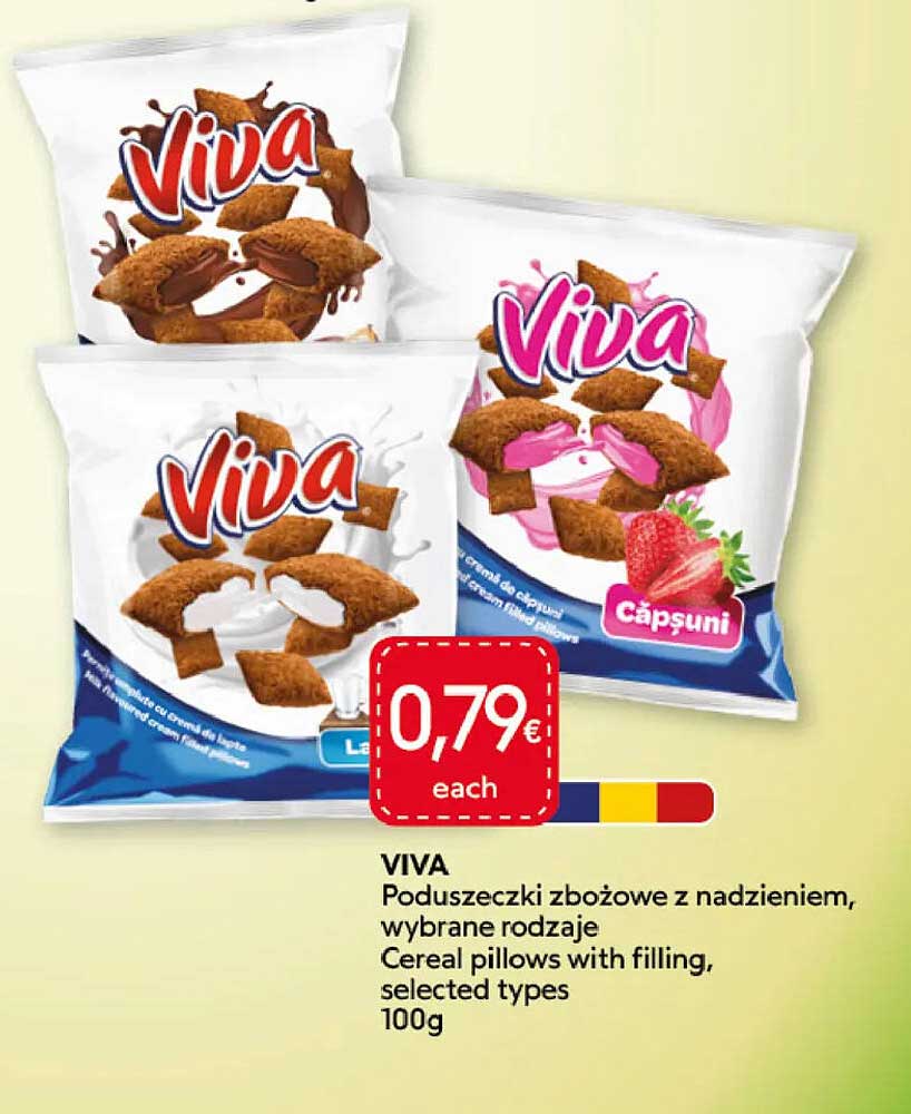 VIVA Cereal pillows with filling, selected types 100g